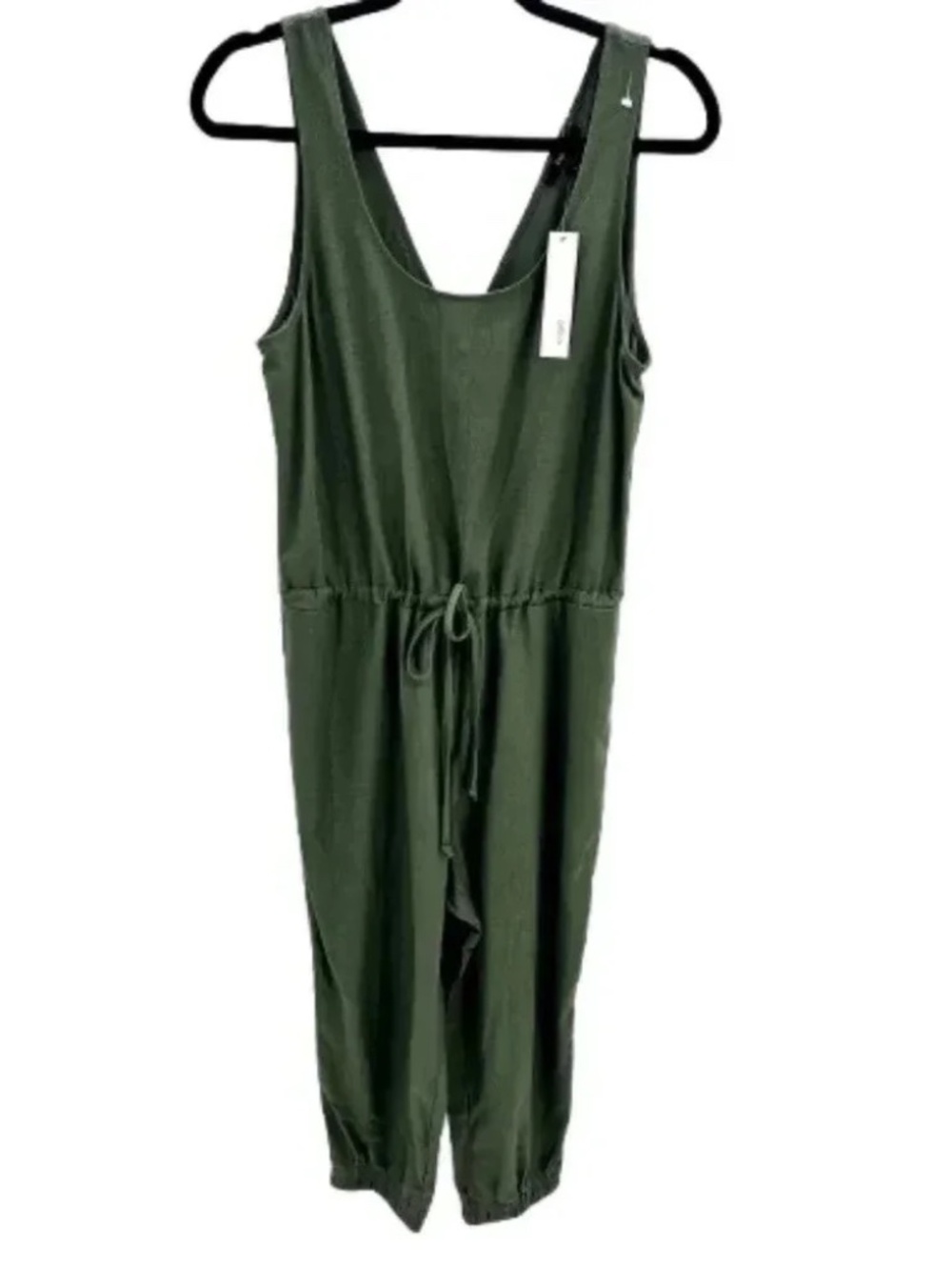 NEW WITH TAG! DREW Size Medium M Jumper Cropped Jogger Green Linen Blend lot6493
